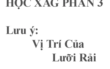 Phần 3: Lưu ý - Vị Trí Của Lưỡi Rải P100